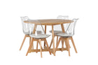 Venture Home Yakidon & Edvin Runda Matbord ⌀120 Brun + Matstolar 2-pack Nature