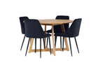 Venture Home Yakidon & Night Runda Matbord ⌀120 Brun + Matstolar 2-pack Svart