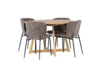 Venture Home Modesto & Yakidon Matstolar 2-pack Brun + Runda Matbord ⌀120 Brun