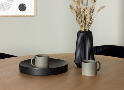 Venture Home Yakidon & Selma Runda Matbord ⌀120 Brun + Matstolar 2-pack Svart