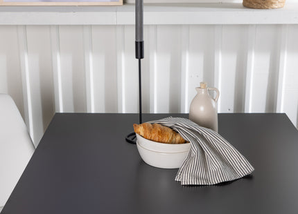 Venture Home Tempe & Night Rektangulära Matbord 80 x 80 Svart + Matstolar 2-pack Vit