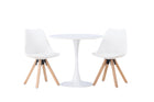 Venture Home Hamden & Zeno Runda Matbord ⌀80 Vit + Matstolar 2-pack Vit