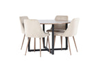 Venture Home Durango & Night Runda Matbord ⌀120 Valnöt + Matstolar 2-pack Beige
