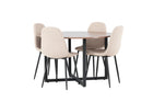 Venture Home Durango & Polar Runda Matbord ⌀120 Valnöt + Matstolar 2-pack Beige