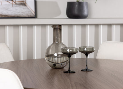 Venture Home Durango & Rosie Runda Matbord ⌀120 Valnöt + Matstolar 2-pack Beige