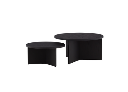 Vind Saltö Soffbord ⌀85 Svart + Soffbord ⌀65 Svart