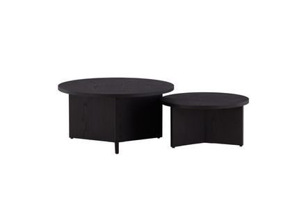 Vind Saltö Soffbord ⌀85 Svart + Soffbord ⌀65 Svart