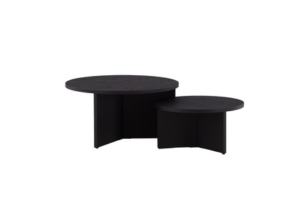 Vind Saltö Soffbord ⌀85 Svart + Soffbord ⌀65 Svart