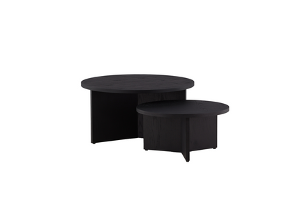 Vind Saltö Soffbord ⌀85 Svart + Soffbord ⌀65 Svart