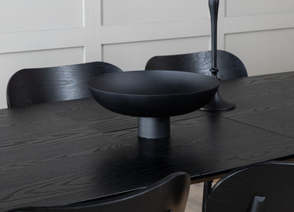 Venture Home Gold & Polly Rektangulära Matbord 180 x 85 Svart + Matstolar 2-pack Svart
