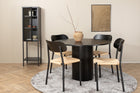 Venture Home Bianca & Polly Runda Matbord ⌀110 Svart + Matstolar 2-pack Svart