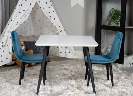 Venture Home Polar Barnstolar Blå + Barnbord 50 x 80 x 60