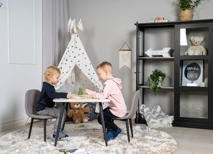 Venture Home Polar Barnstolar Grå + Barnbord 50 x 80 x 60