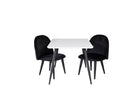 Venture Home Velvet & Polar Barnstolar Svart + Barnbord 50 x 80 x 60