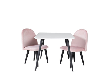 Venture Home Velvet & Polar Barnstolar Rosa + Barnbord 50 x 80 x 60