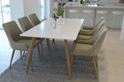 Venture Home Plaza & Polar Matstolar 2-pack Grå + Rektangulära Matbord 180 x 90 Vit