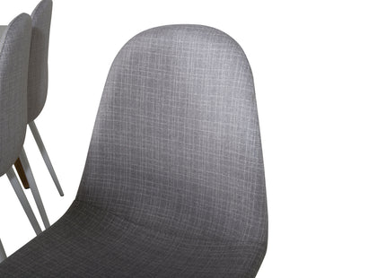 Venture Home Polar Matstolar 2-pack Grå + Rektangulära Matbord 180 x 90 Vit