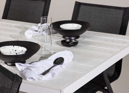 Venture Home Alina & Break Matgrupp Med 6st Matstolar Svart/Vit