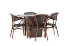 Venture Home Santa Fe & Vila Matgrupp Utomhus Med 4st Matstolar Svart/Brun