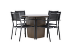 Venture Home Copacabana & Santa Fe Matgrupp Utomhus Med 4st Matstolar Svart/Brun