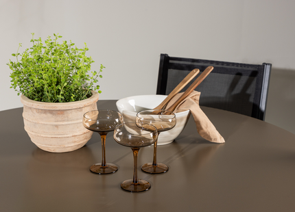 Venture Home Copacabana & Santa Fe Matgrupp Utomhus Med 4st Matstolar Svart/Brun