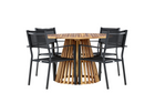 Venture Home Copacabana & Lumpur Matgrupp Utomhus Med 4st Matstolar Svart/Natur