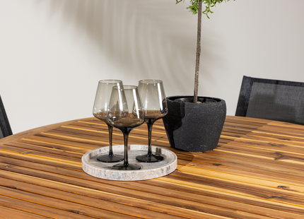 Venture Home Alina & Lumpur Matgrupp Utomhus Med 6st Matstolar Svart/Natur