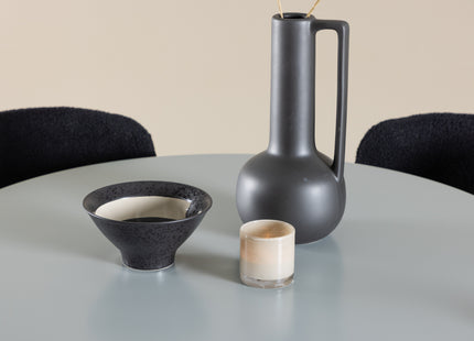 Venture Home Plaza & Modesto Runda Matbord ⌀100 Grå + Matstolar 2-pack Svart