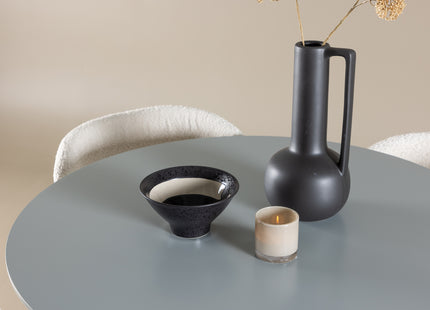 Venture Home Plaza & Agnes Runda Matbord ⌀100 Grå + Matstolar 2-pack Vit
