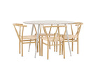 Venture Home Alfons & Plaza Matstolar Beige + Runda Matbord ⌀120 Beige
