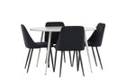Venture Home Night & Plaza Matstolar 2-pack Svart + Runda Matbord ⌀120 Beige