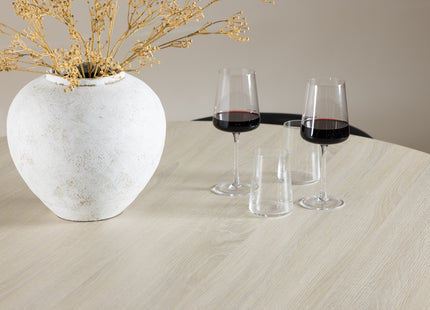 Venture Home Alfons & Lanzo Matstolar Svart + Runda Matbord ⌀120 Whitewash