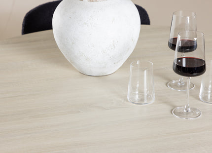 Venture Home Lanzo & Modesto Runda Matbord ⌀120 Whitewash + Matstolar 2-pack Svart