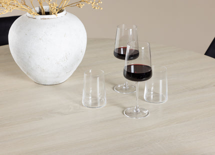 Venture Home Night & Lanzo Matstolar 2-pack Svart + Runda Matbord ⌀120 Whitewash
