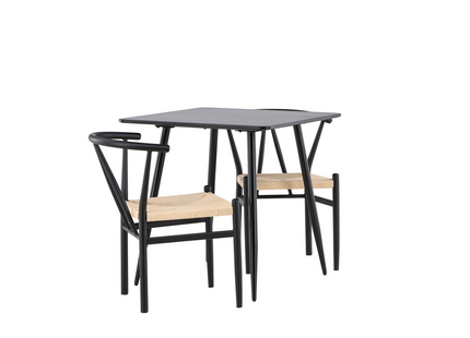 Venture Home Alfons & Polar Matgrupp Med 2st Matstolar Svart