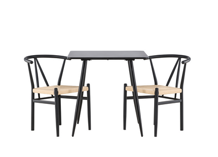 Venture Home Alfons & Polar Matgrupp Med 2st Matstolar Svart