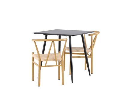 Venture Home Alfons & Polar Matgrupp Med 2st Matstolar Beige/Svart