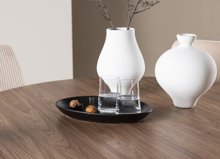 Venture Home Leone & Olivia Matstolar 2-pack Beige + Runda Matbord ⌀110 Brun