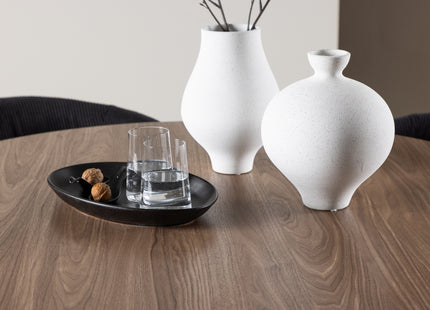 Venture Home Berit & Olivia Matstolar Svart + Runda Matbord ⌀110 Brun