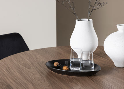 Venture Home Night & Olivia Matstolar 2-pack Svart + Runda Matbord ⌀110 Brun