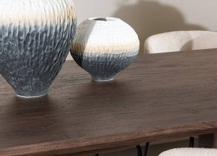 Venture Home Modesto & Olivia Matstolar 2-pack Beige + Rektangulära Matbord 210 x 100 Mocca