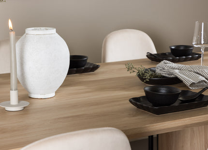 Venture Home Polar & Olivia Matstolar 2-pack Beige + Rektangulära Matbord 210 x 100 Nature