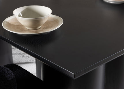 Venture Home Modesto & Olivia Matstolar 2-pack Svart + Rektangulära Matbord 210 x 100 Svart