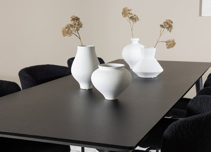 Venture Home Modesto & Ellis Matstolar 2-pack Svart + Rektangulära Matbord 230 x 85 Svart