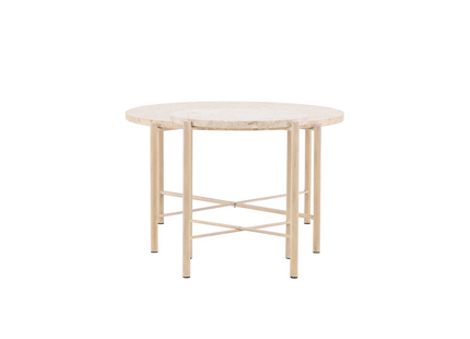 Vind Sandhamn Soffbord Ø70 Och ø40 Beige