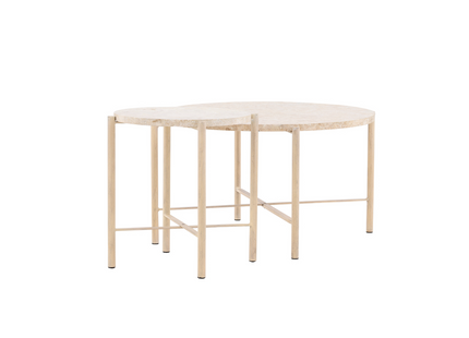 Vind Sandhamn Soffbord Ø70 Och ø40 Beige