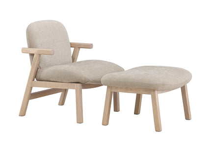 Venture Home Rile Ottoman 60 x 42 x 70 Beige + Fåtölj Beige
