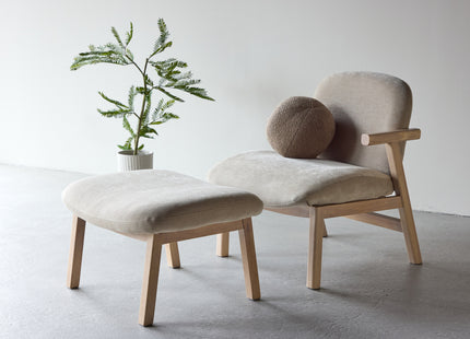 Venture Home Rile Ottoman 60 x 42 x 70 Beige + Fåtölj Beige