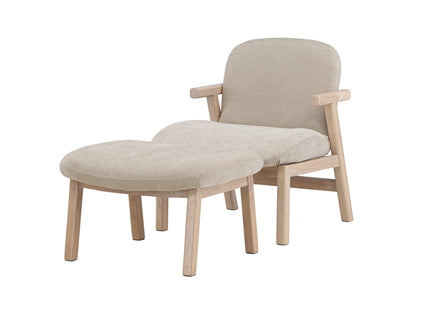 Venture Home Rile Ottoman 60 x 42 x 70 Beige + Fåtölj Beige