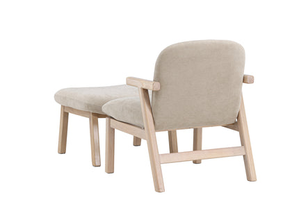 Venture Home Rile Ottoman 60 x 42 x 70 Beige + Fåtölj Beige